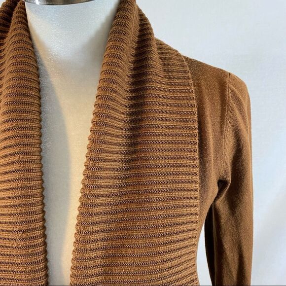 INC Open Front Ribbed Collar Knit Sweater Small - Picture 8 of 12